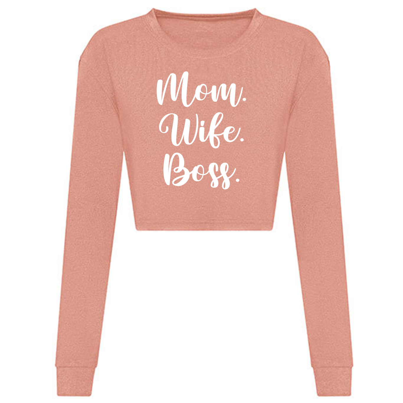 Crop-Tops sind T-Shirts, die kürzer geschnitten sind als vergleichbare Tops. Teils handelt es sich sogar um komplett bauchfreie Oberteile. mom wife boss muttertagsgeschenke mothersday geschenkideen für frauen pinkes top lange ärmel