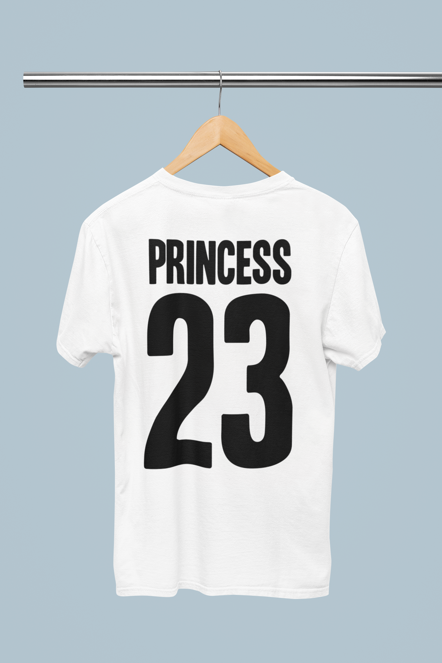 Design your own t-shirt with your own names and numbers King 01 Queen 01 couple shirts