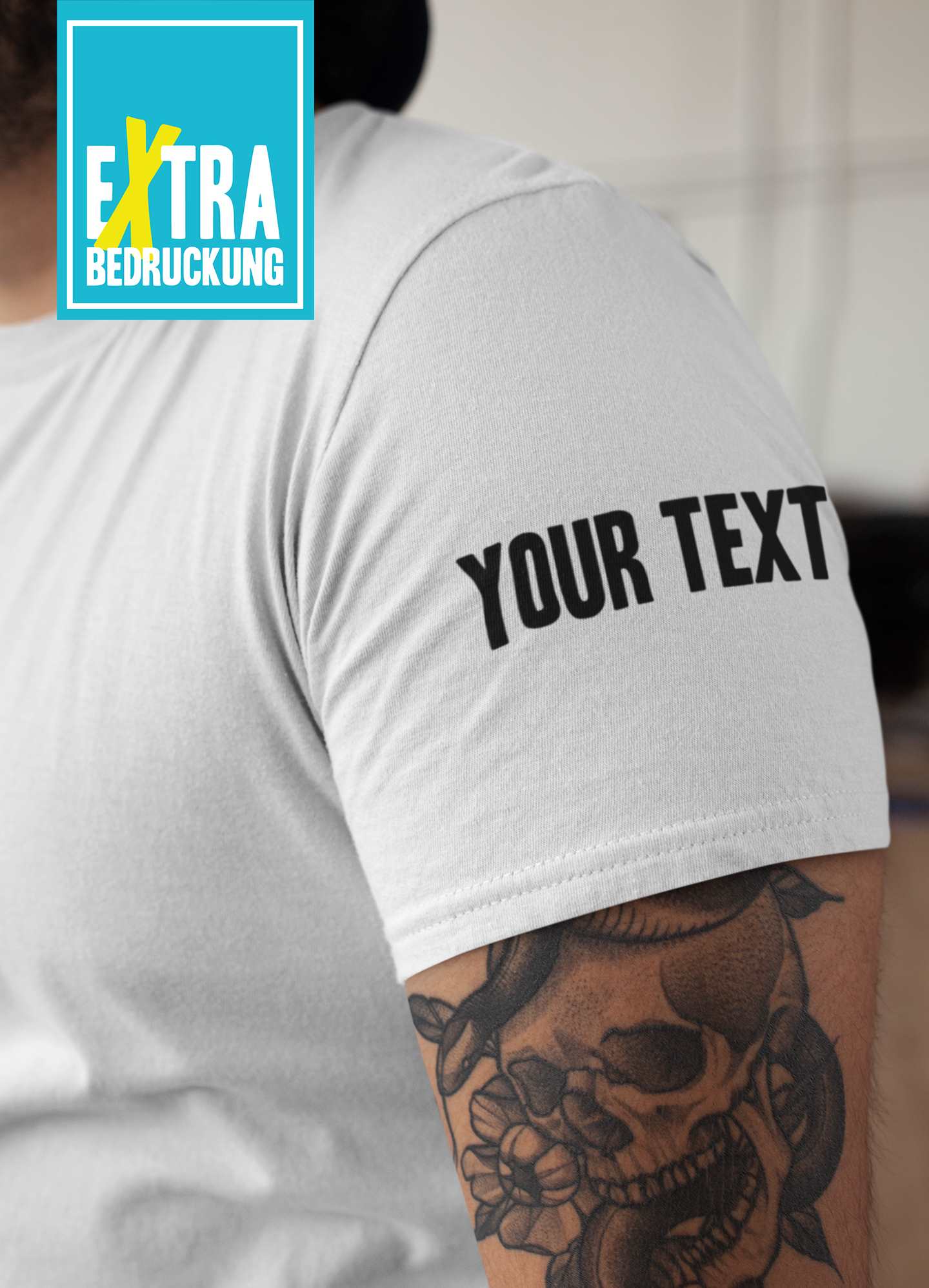 tshirt mit name gestalten weisses herren shirt als Geschenk