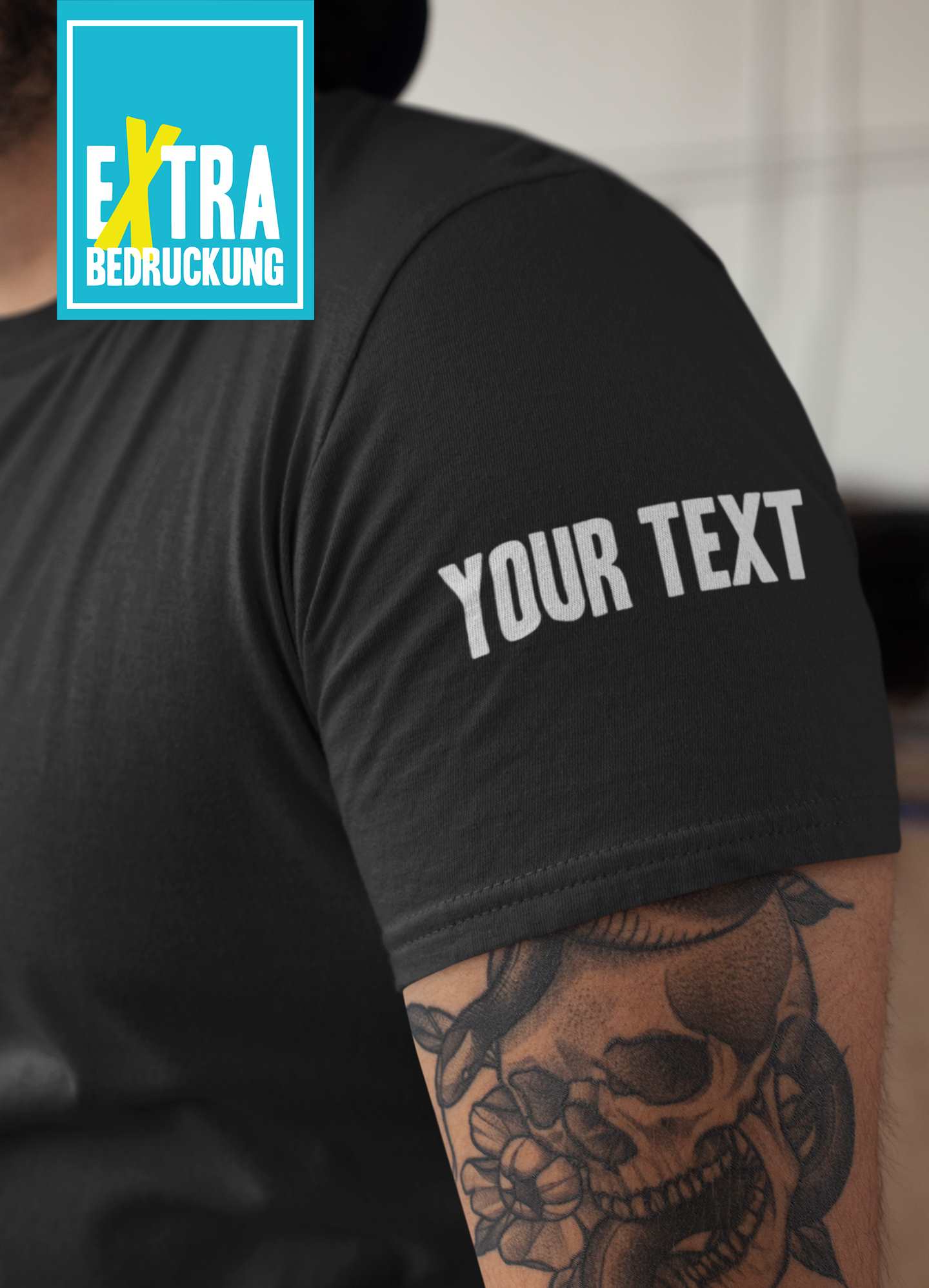 tshirt mit name gestalten schwarzes herren shirt als Geschenk