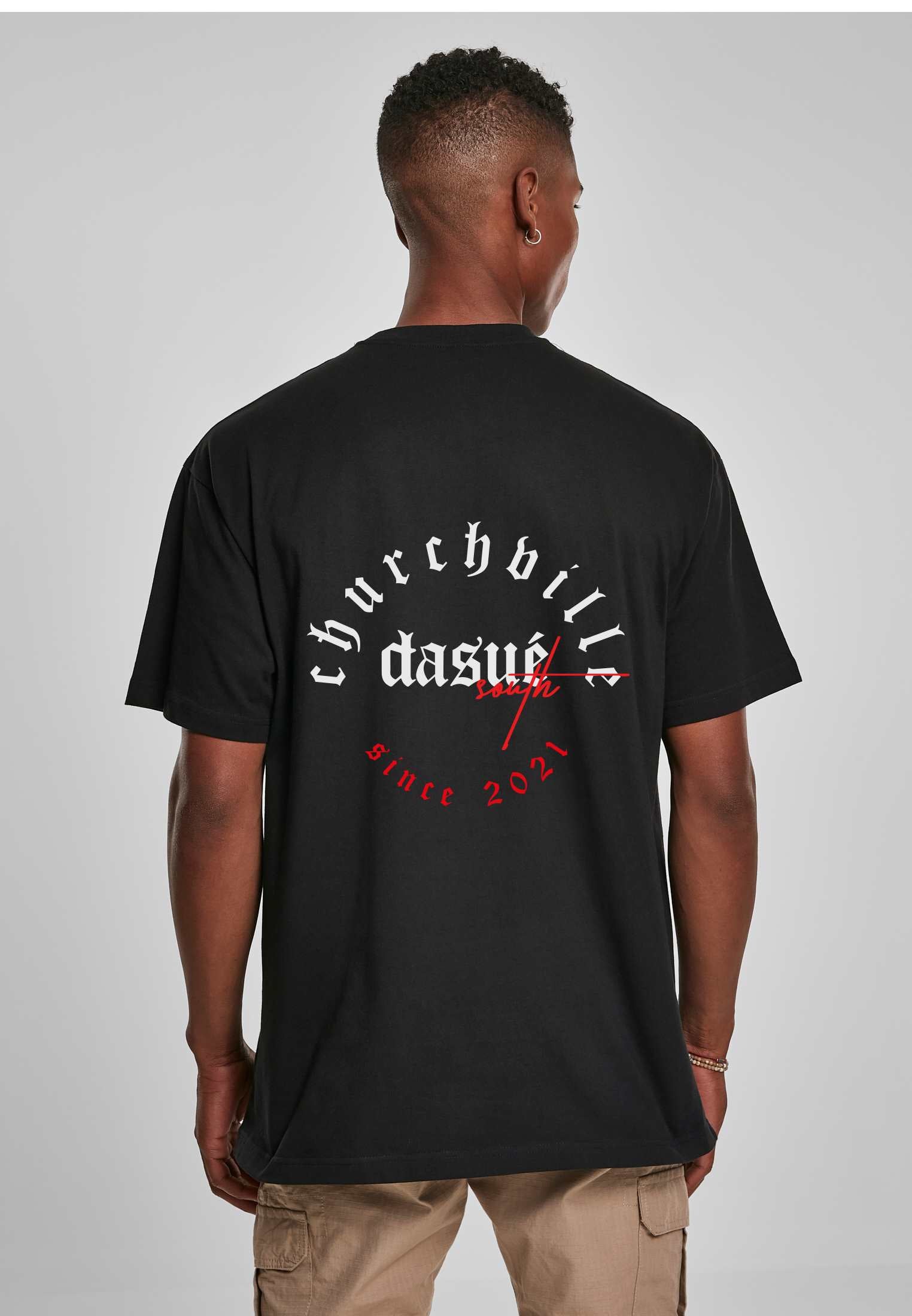 Dasué rounded Black Oversized T-Shirt