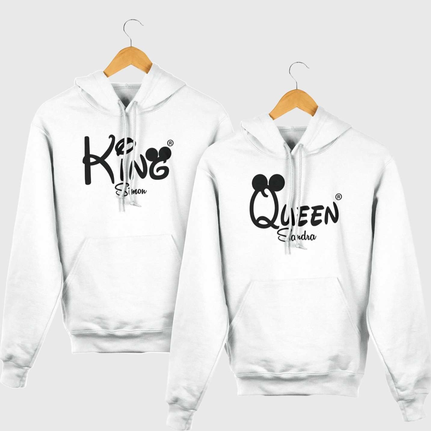 King und Queen Partner Pullover - Hoodies für Paare King und Queen Partner Pullover - Hoodies für Paare