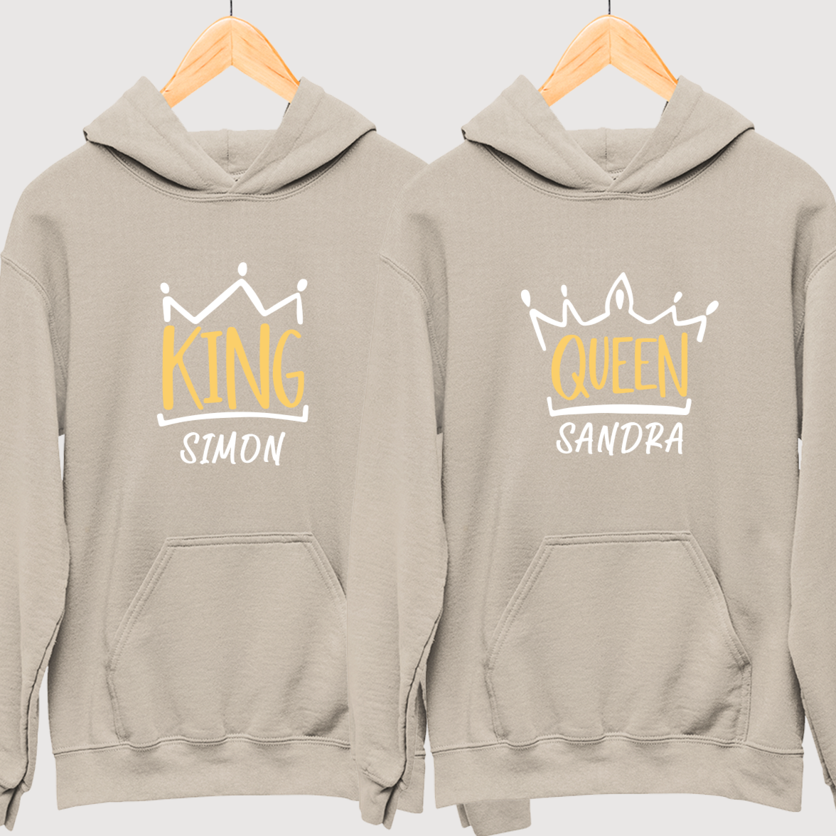 Hooded Sweatshirt King Und Queen Hoodie Mit Datum King Queen