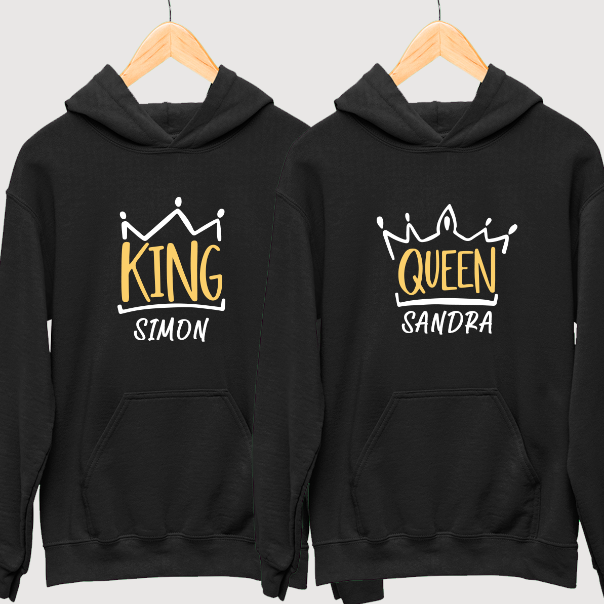 King Queen King Queen Hoodies Set of King & Queen Pärchen 