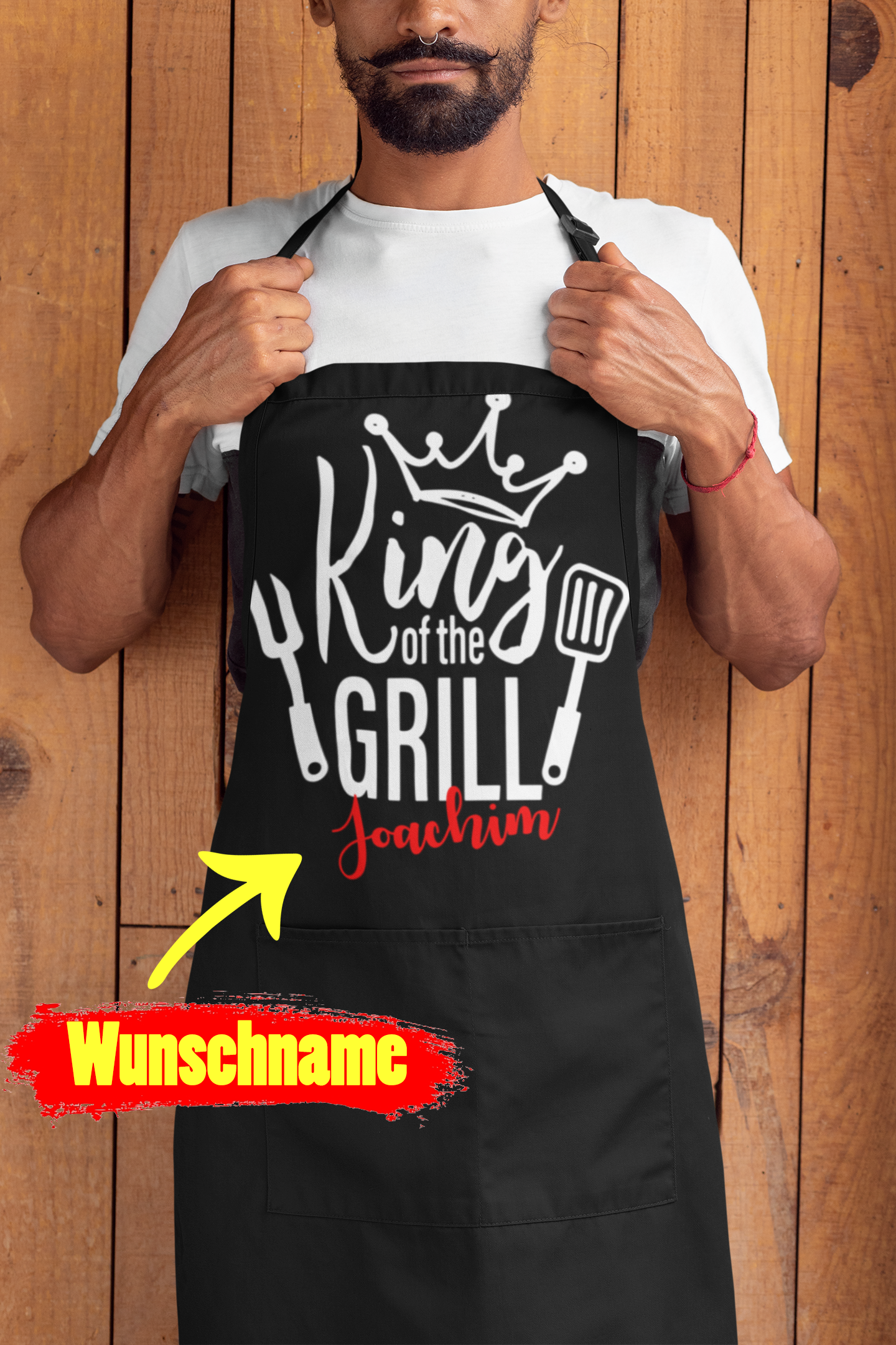 Männer Geschenk Lustige Sprüche Partyschürze Grillschürze Kochschürze BBQ Blau Geburtstag Barbecue Vater beschenken Geschenkidee Grillmeister schürze bedrucken lassen schwarz weiss Grillparty 