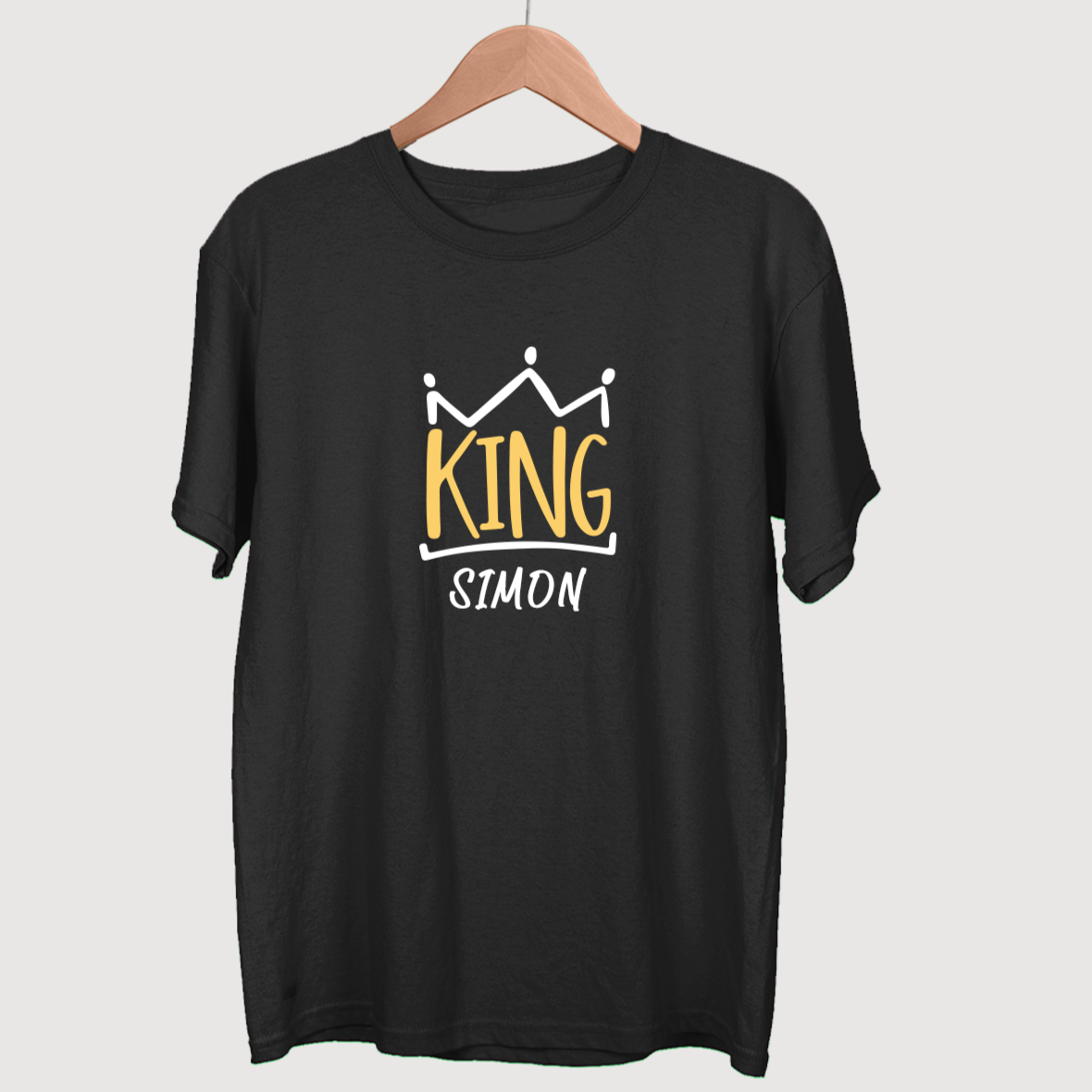 king t-shirt mit name bedrucken lassen