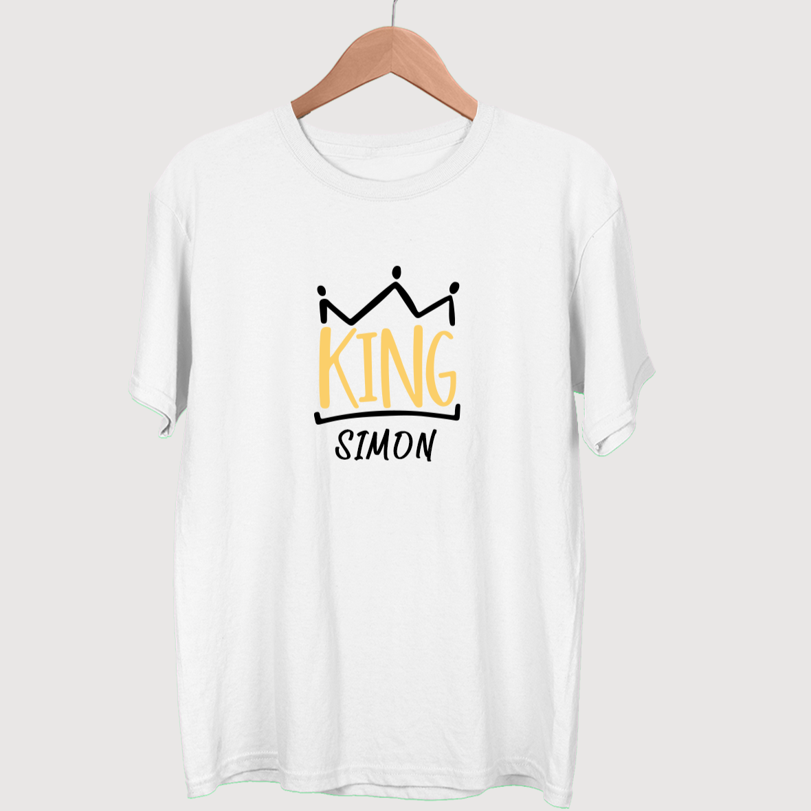 king t-shirt mit name bedrucken lassen