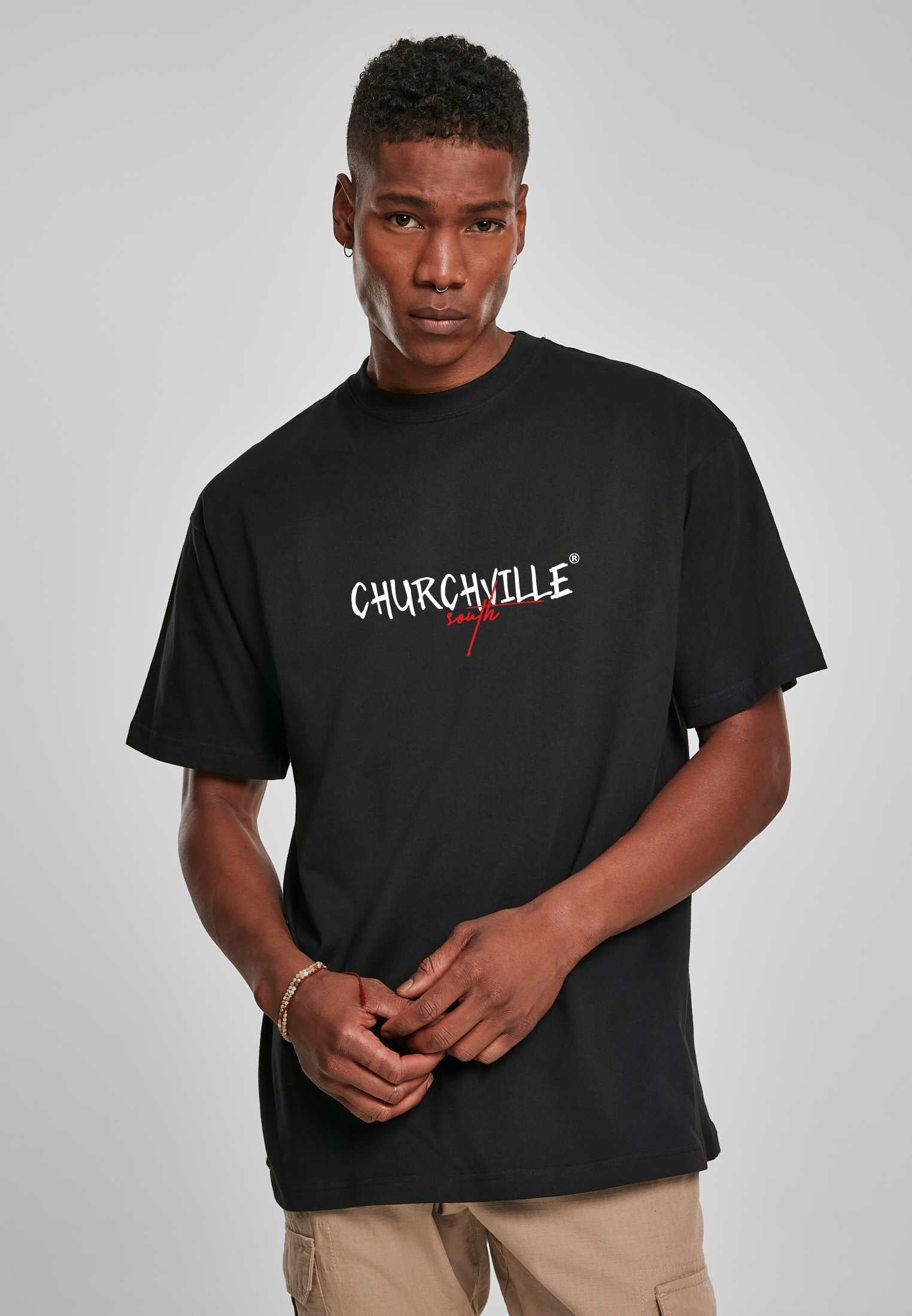 South Black Oversized T-Shirt
