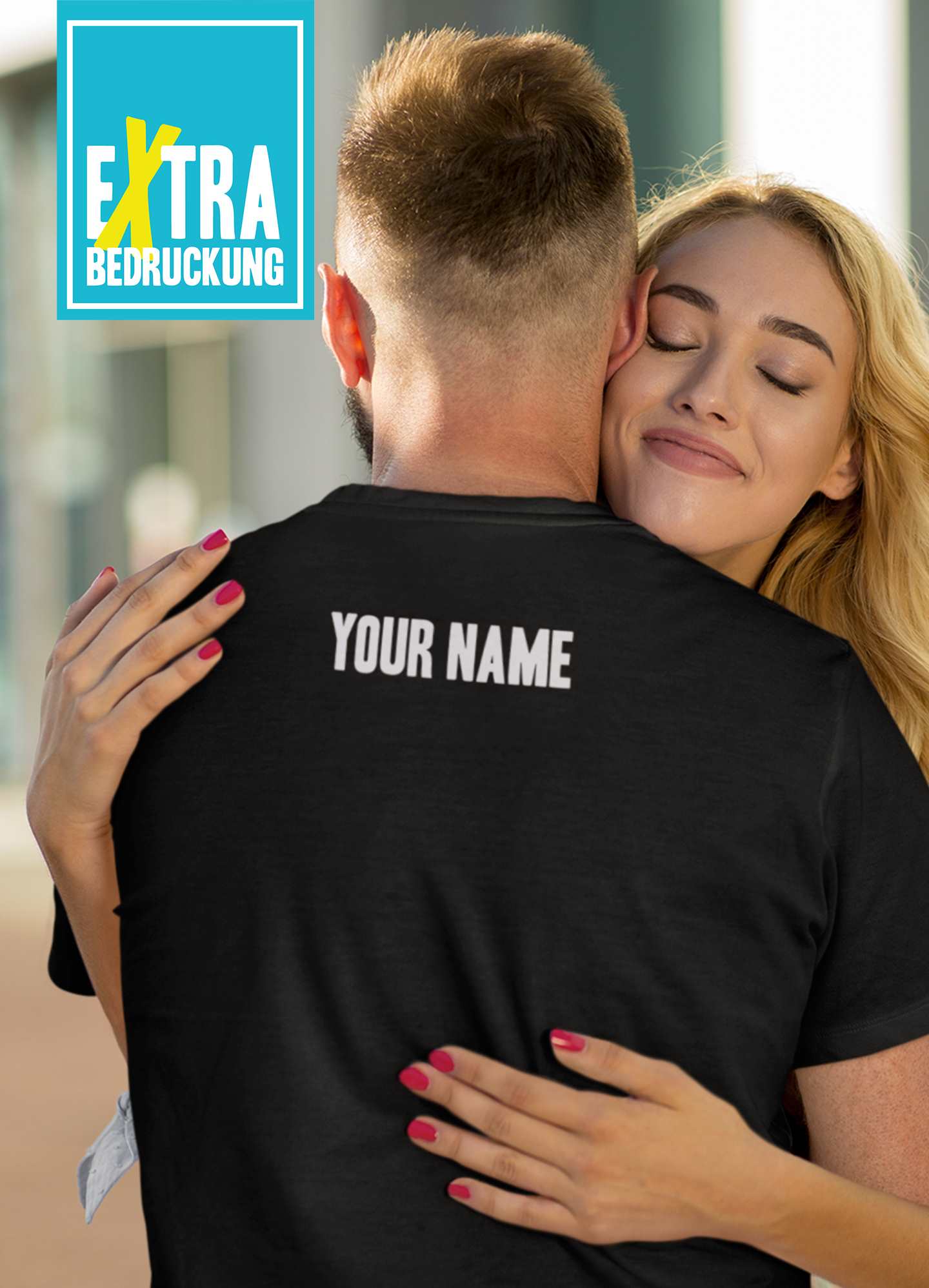 tshirt mit namen extra Bedruckung schwarz tshirt mit name