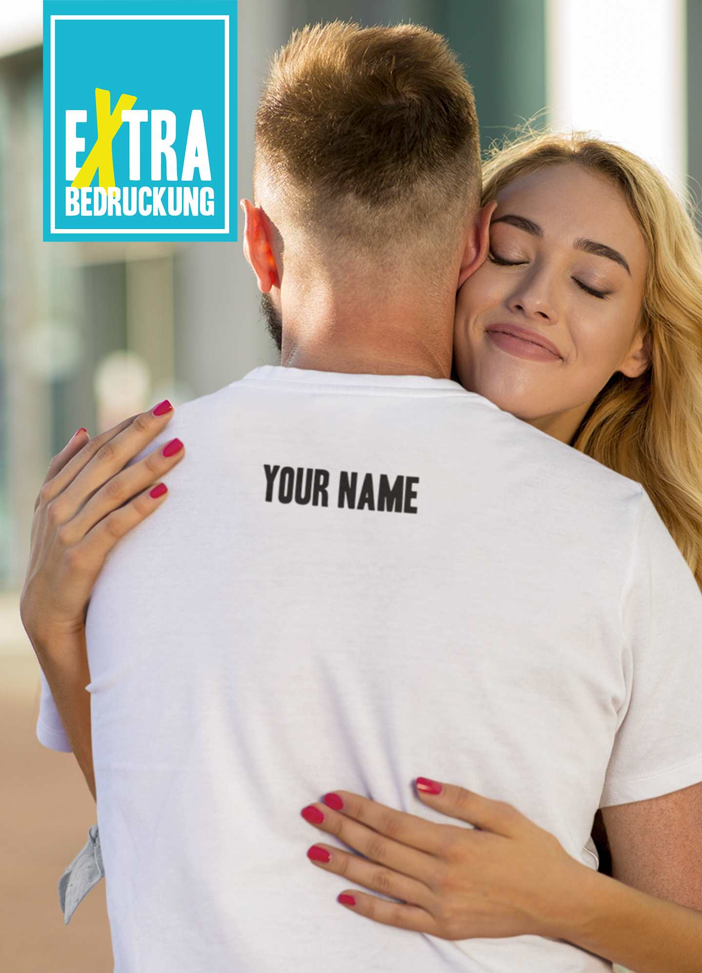 tshirt mit namen extra Bedruckung weiss tshirt mit name