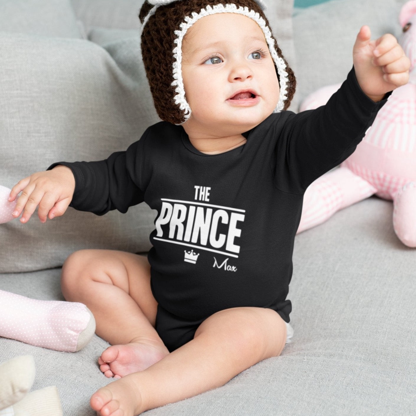 baby body mit namen baby strampler mit Wunschname gestalten schwarz