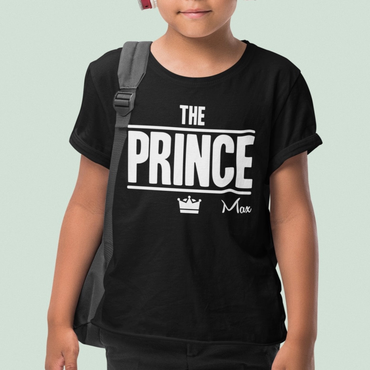 kinder tshirt mit namen bedrucken lassen schwarzes Jungs tshirt