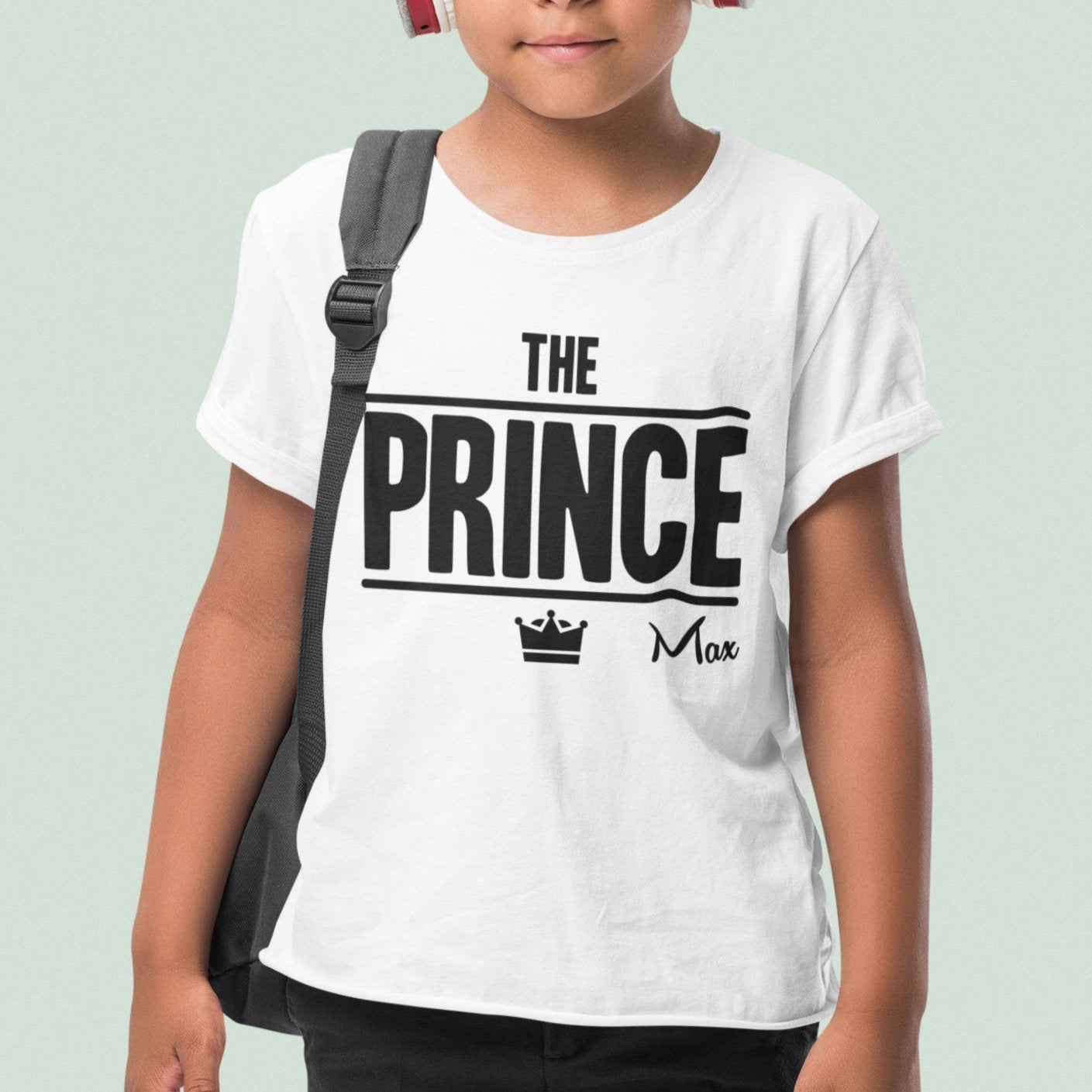 kinder tshirt mit namen bedrucken lassen weisses Jungs tshirt